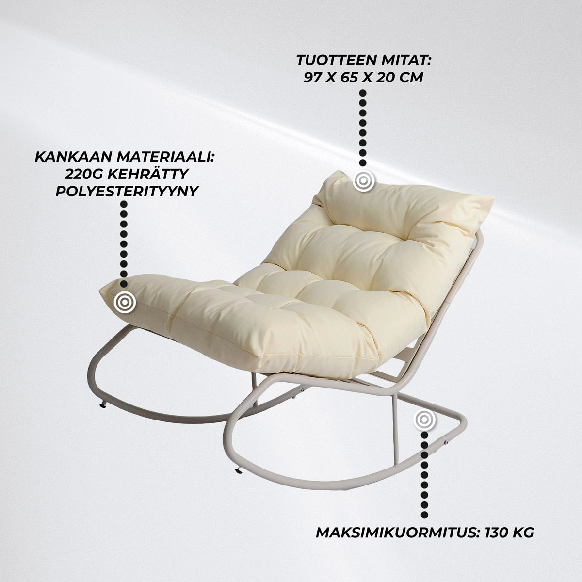 Lykke Keinutuoli Fjord, beige
