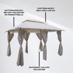 Lykke Paviljonki Havn 3x4m, Beige