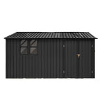 Fornorth Pihavarasto ikkunalla 375x286x162cm, musta