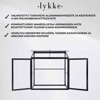 Lykke Minikasvihuone Havsvik 130x55x140cm