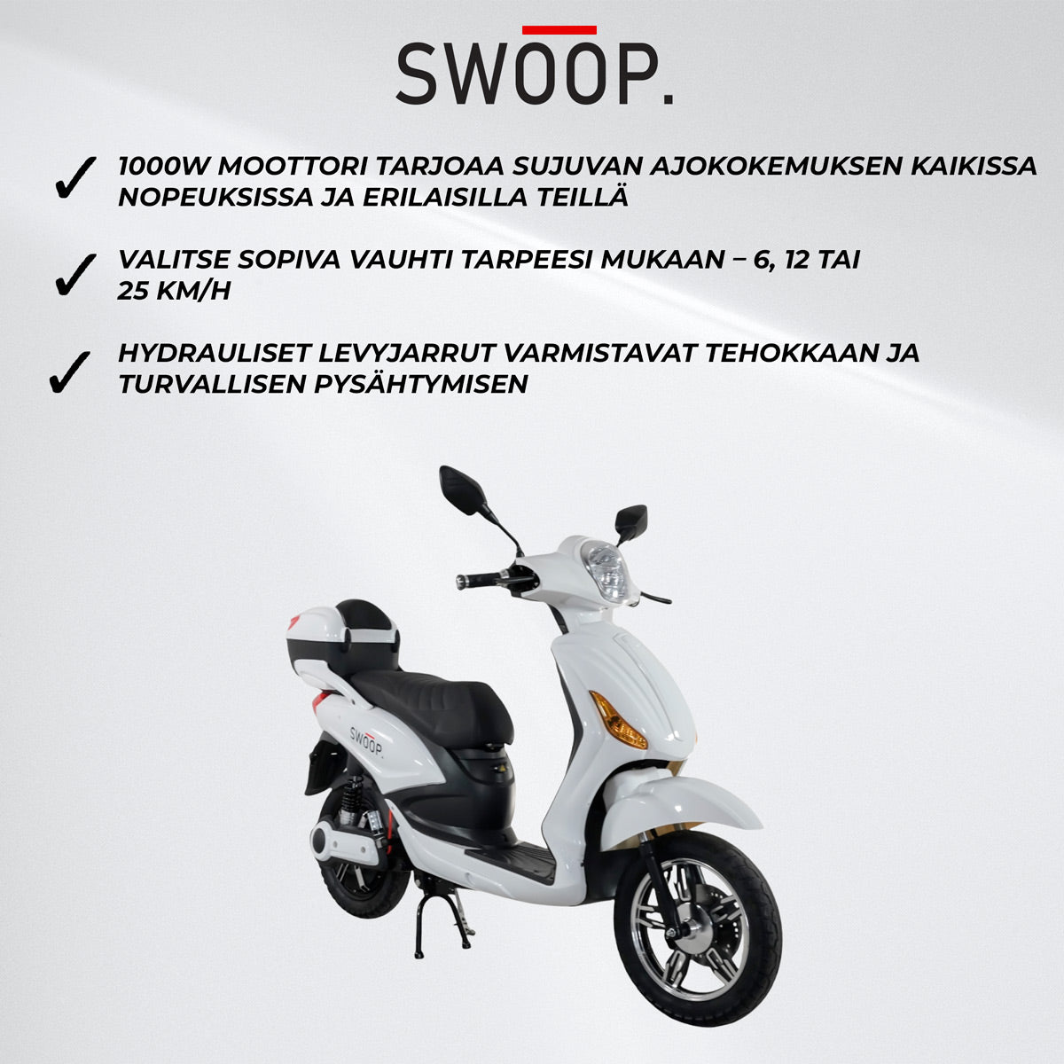 Swoop Sähköskootteri City Valkoinen