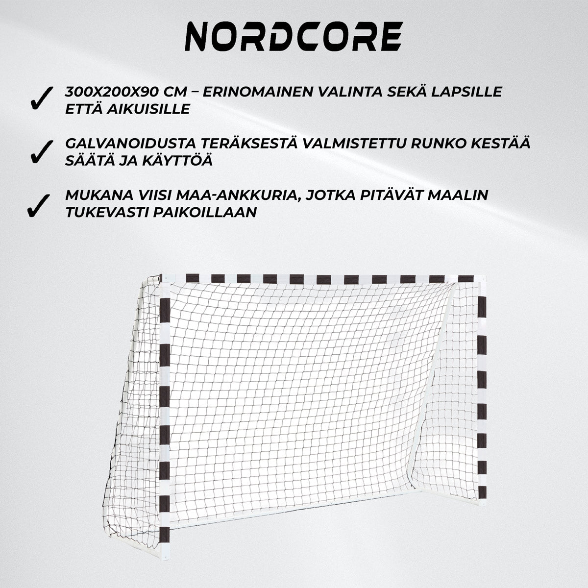 Nordcore Jalkapallomaali Classic 300X200X90CM