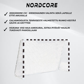 Nordcore Jalkapallomaali Classic 300X200X90CM