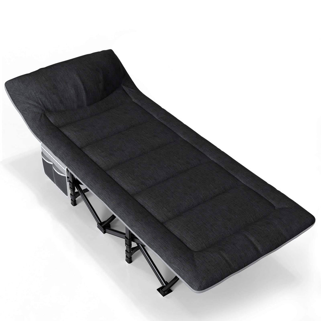 Nordcore Retkisänky Premium, Musta - 190x68x40cm - max 200kg
