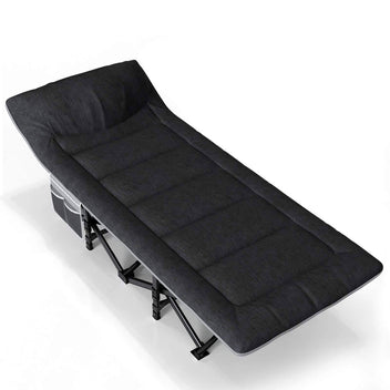 Nordcore Retkisänky Premium, Musta - 210x80x40cm - max 280kg