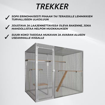 Trekker Kissan ulkohäkki 2,5x1,5x1,95m