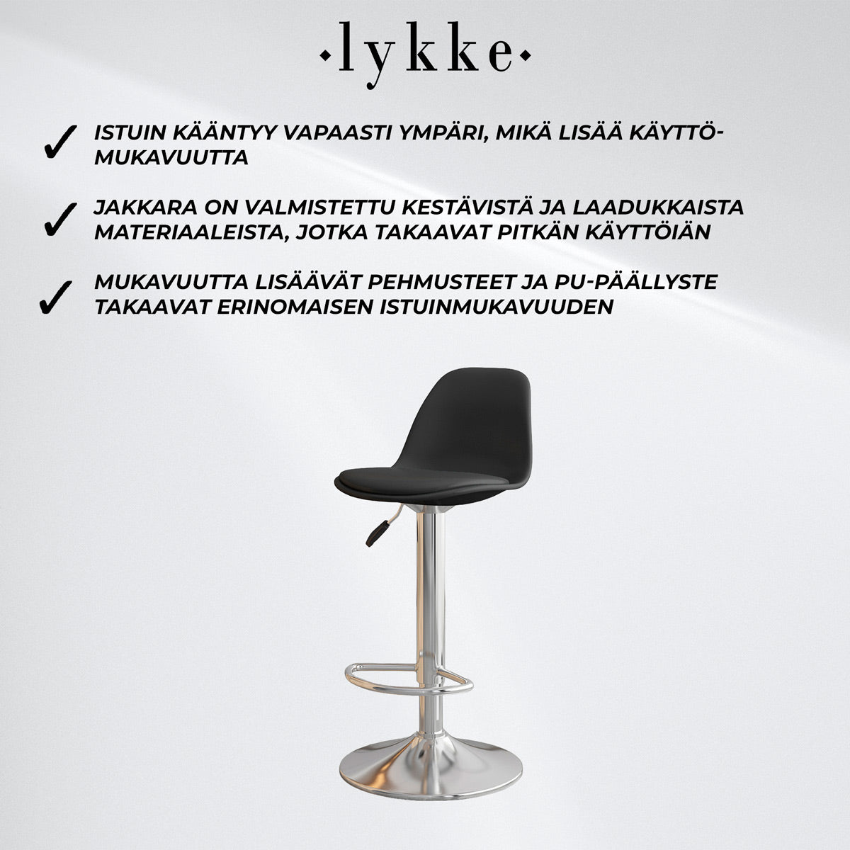 Lykke Baarijakkara Comfort musta