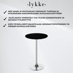 Lykke Baaripöytä Comfort musta 60x105cm