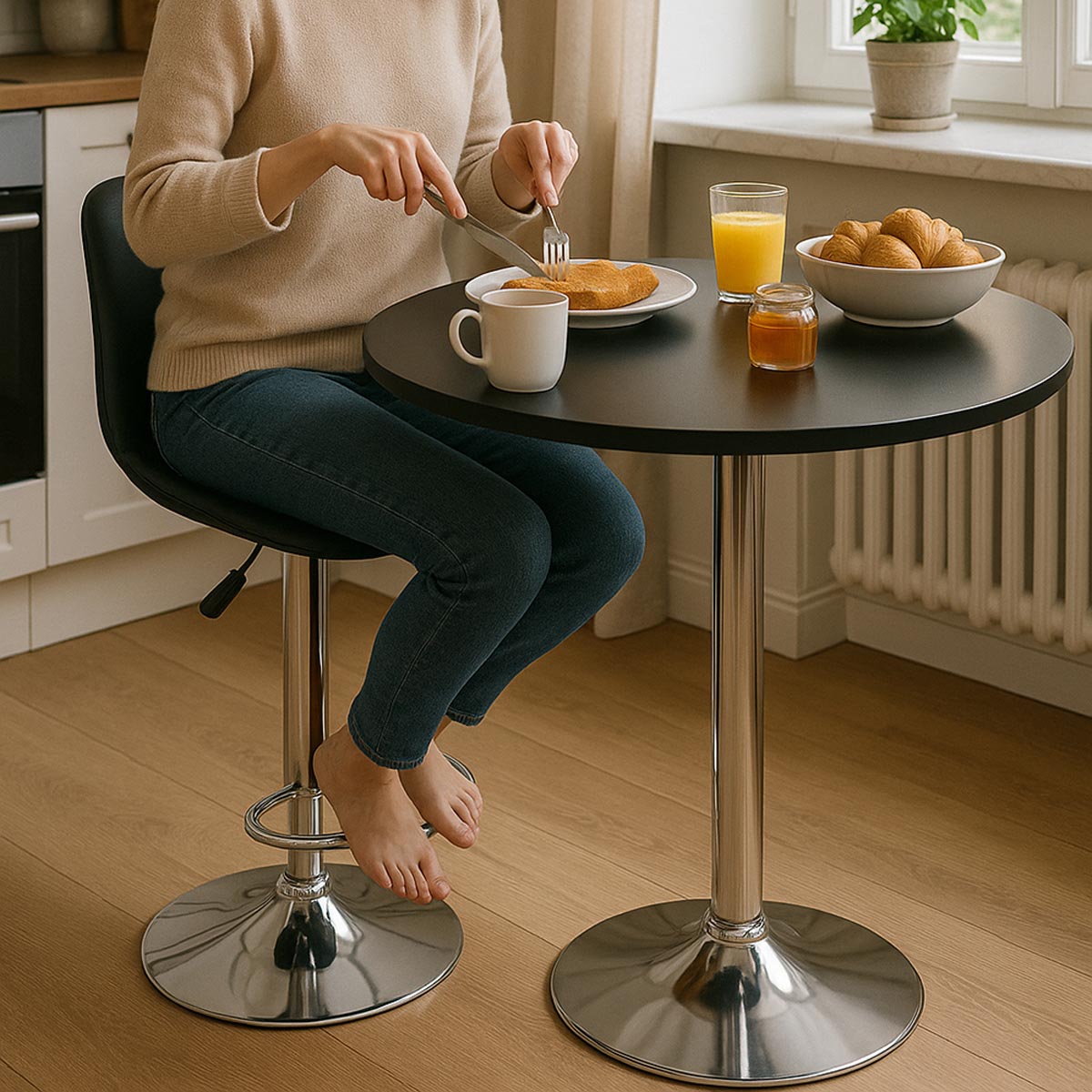 Lykke Baaripöytä Comfort musta 60x105cm