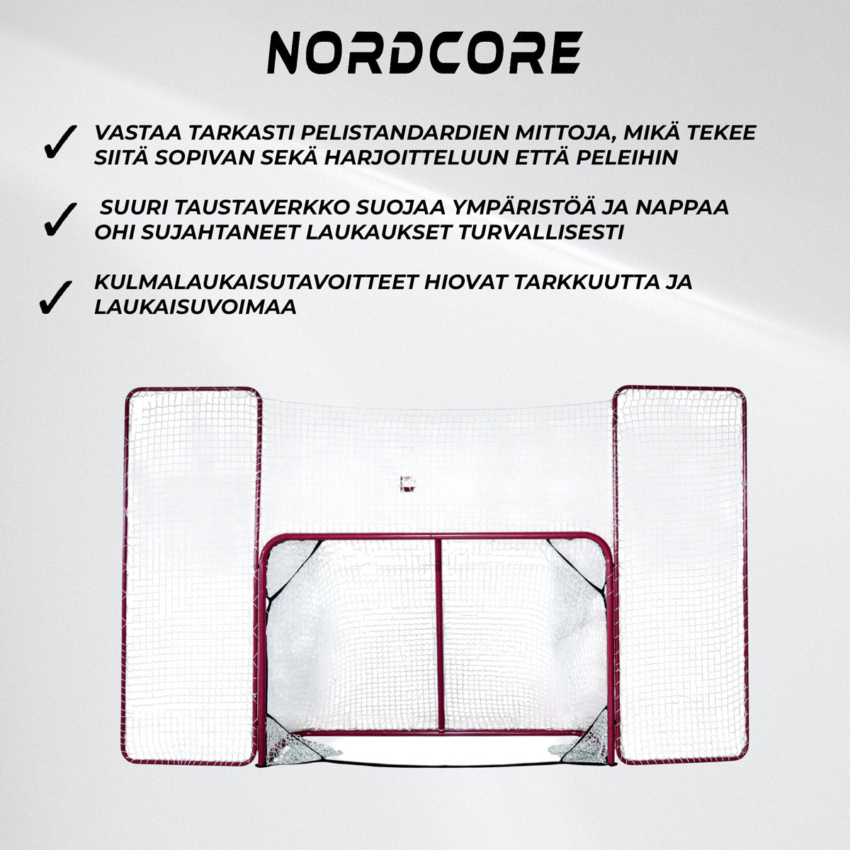 Nordcore Jääkiekkomaali Taustaverkolla 183X122X75 CM