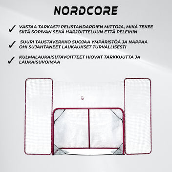 Nordcore Jääkiekkomaali Taustaverkolla 183X122X75 CM