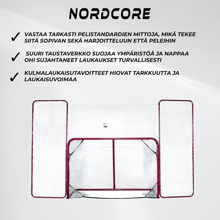 Nordcore Jääkiekkomaali Taustaverkolla 183X122X75 CM