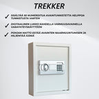 Trekker Avainkaappi 50, valkoinen, digitaali lukolla