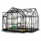 Lykke Kasvihuone T-muotoinen musta 10,2 m2