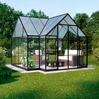 Lykke Kasvihuone T-muotoinen musta 10,2 m2