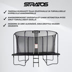 Stratos Suorakaide Trampoliini 275x427 cm Premium Black Line