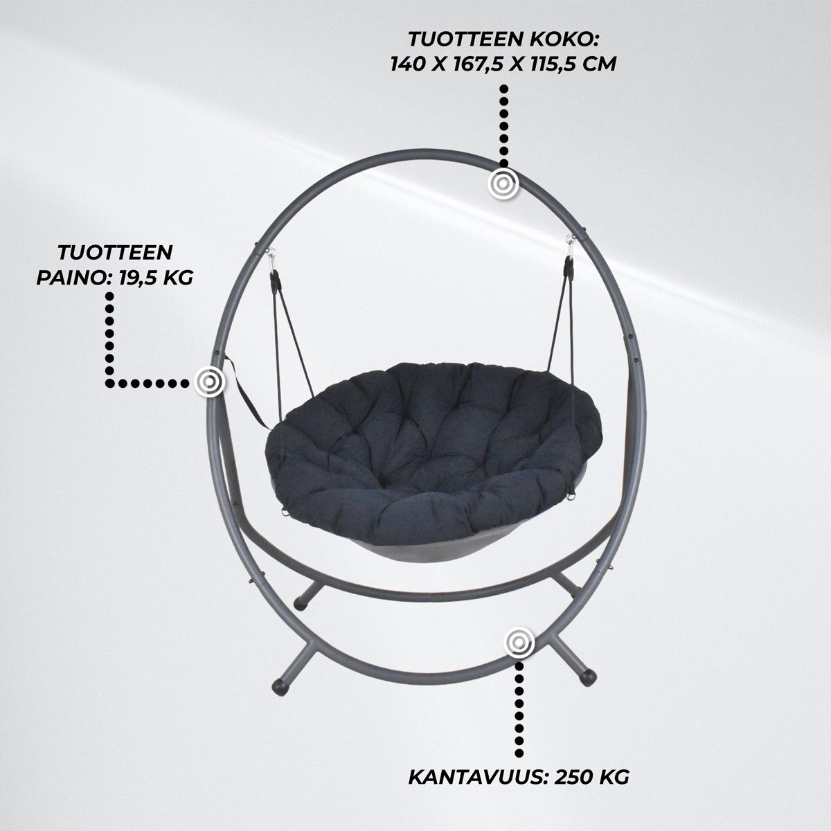 Lykke Riipputuoli Comfort, Musta