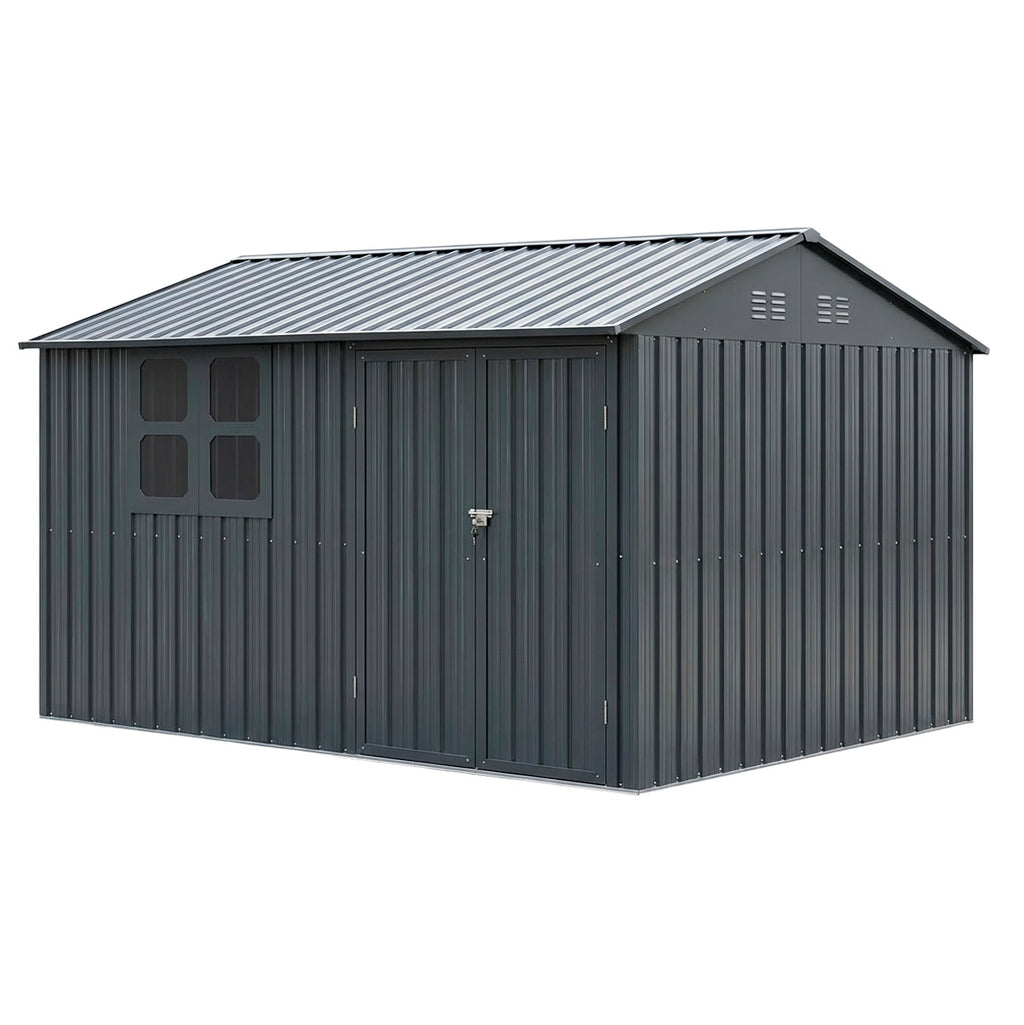 Fornorth Pihavarasto ikkunalla 313x260x205cm, antrasiitti