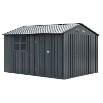 Fornorth Pihavarasto ikkunalla 313x260x205cm, antrasiitti