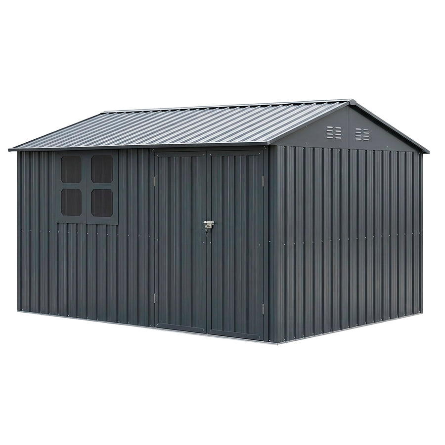 Fornorth Pihavarasto ikkunalla 313x260x205cm, antrasiitti