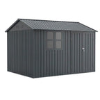Fornorth Pihavarasto ikkunalla 313x260x205cm, antrasiitti