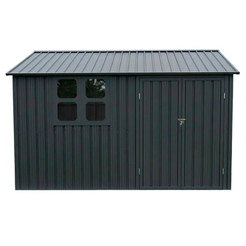 Fornorth Pihavarasto ikkunalla 313x260x205cm, antrasiitti