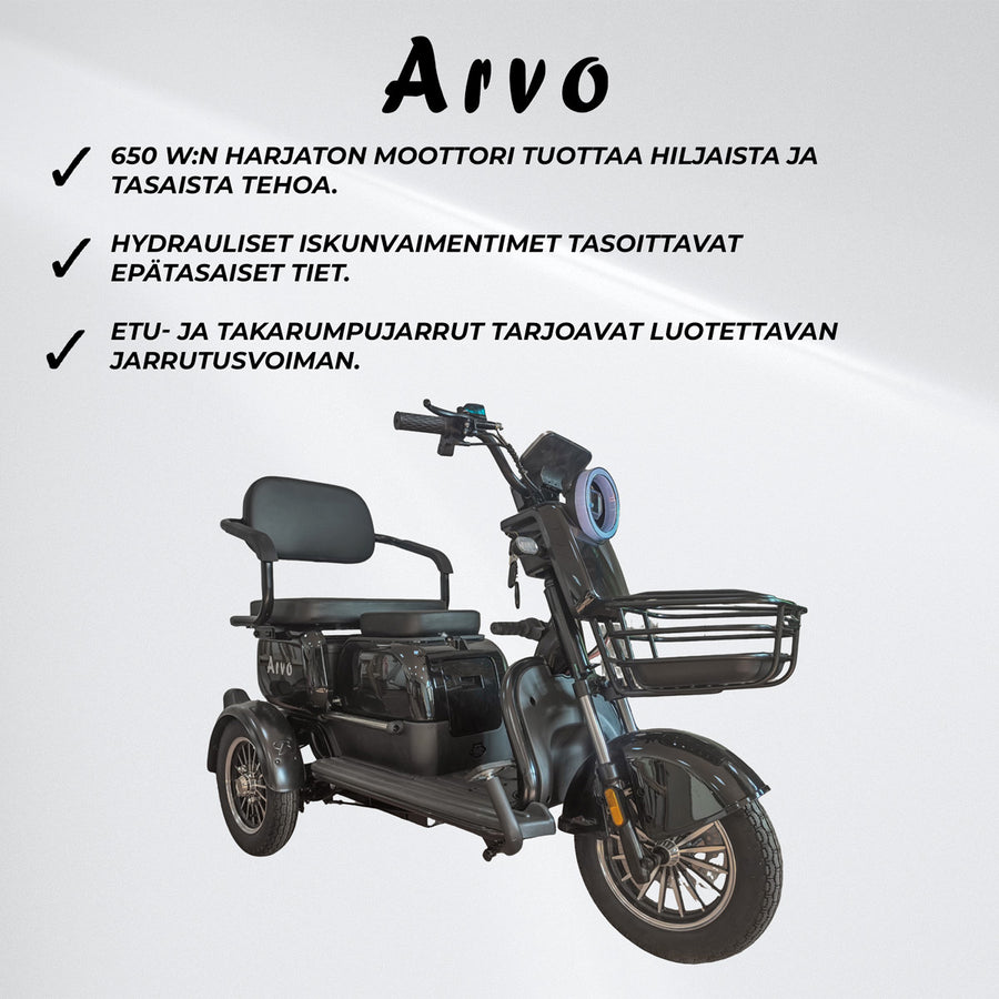 Arvo Senioriskootteri P250 Musta