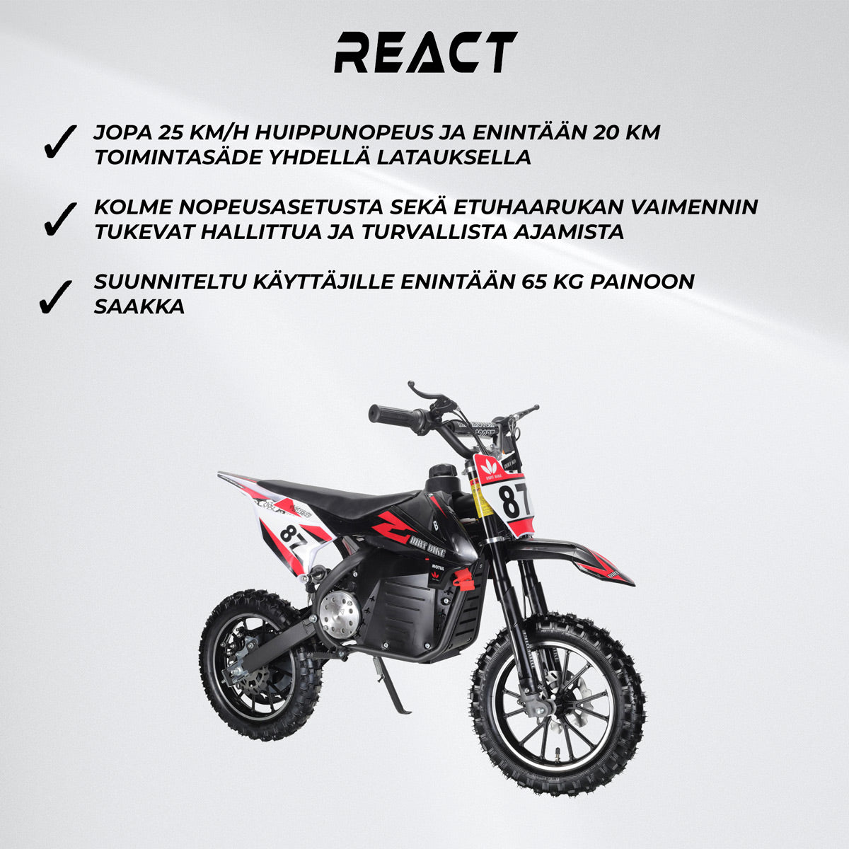 React Sähköcrossi Seeker 800W