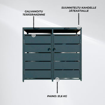 Fornorth Roskakatos Premium 139x82x121cm