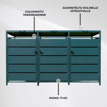 Fornorth Roskakatos Premium 207x82x121cm