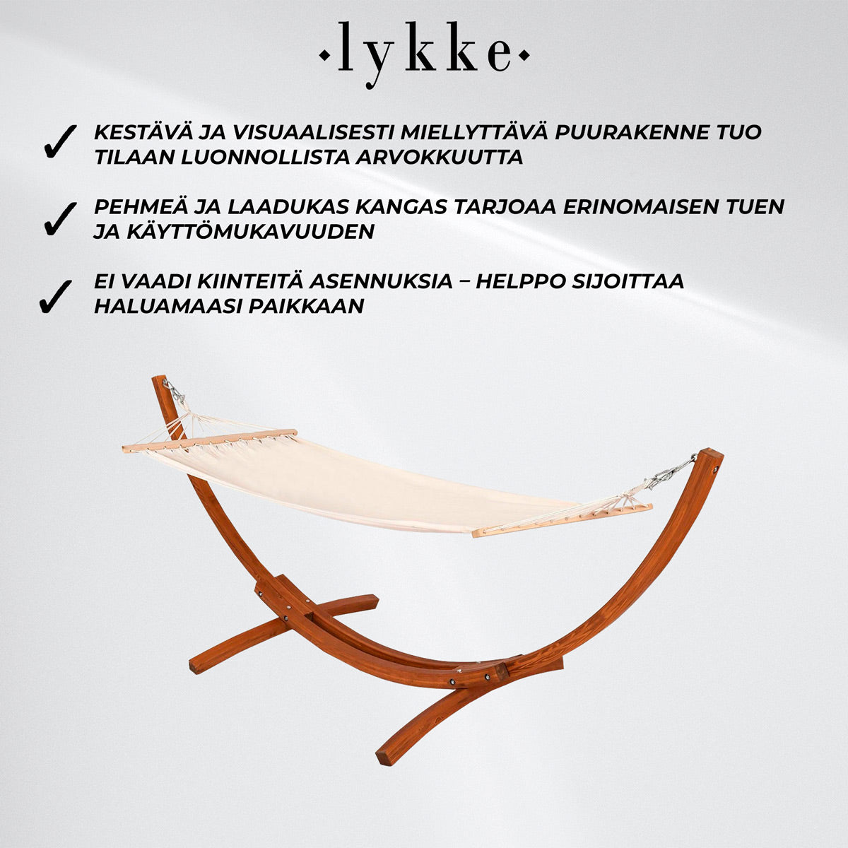 Lykke Riippumatto Telineellä Premium