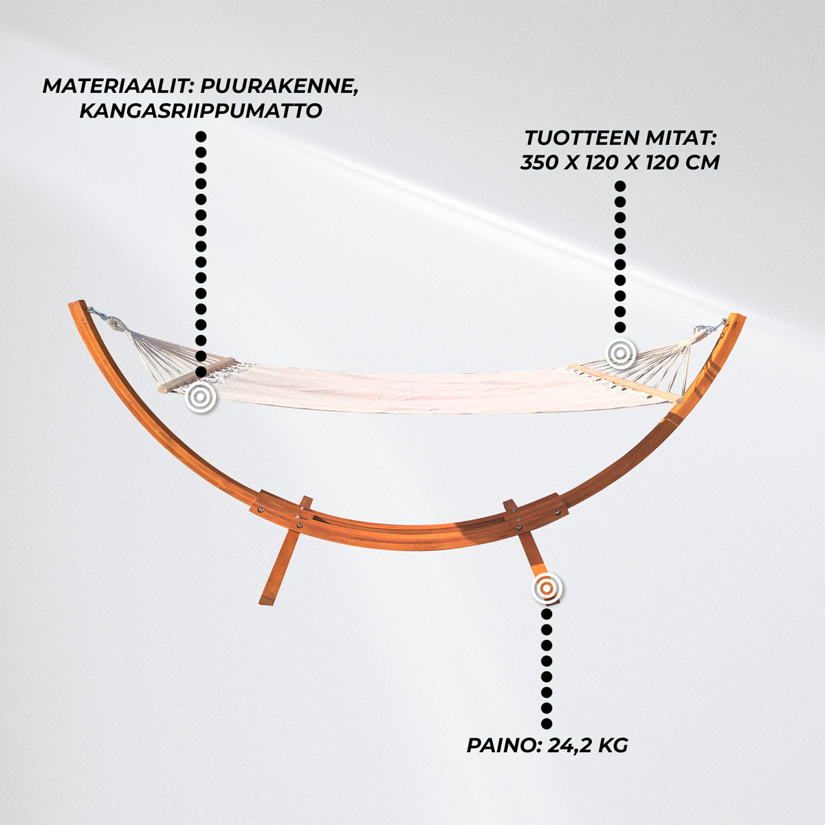 Lykke Riippumatto Telineellä Premium