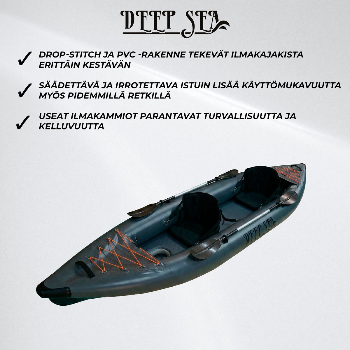 Deep Sea Ilmatäytteinen Kajakki Premium DS Double 415cm