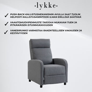 Lykke Mekanismituoli Standard, tummanharmaa