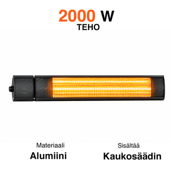 Fornorth Terassilämmitin seinään 2000w, kaukosäätimellä