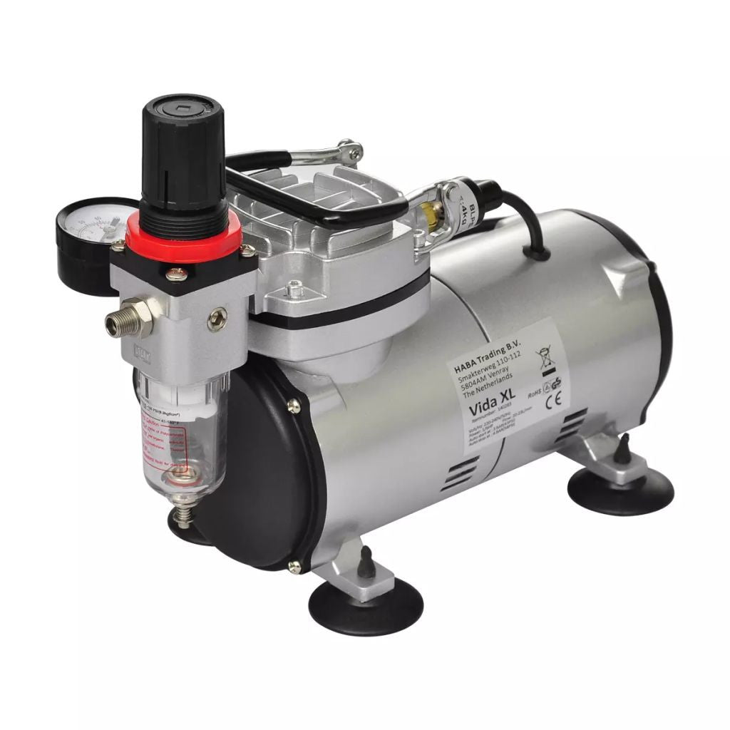 Retussiruiskukompressorisetti 2 pistoolilla