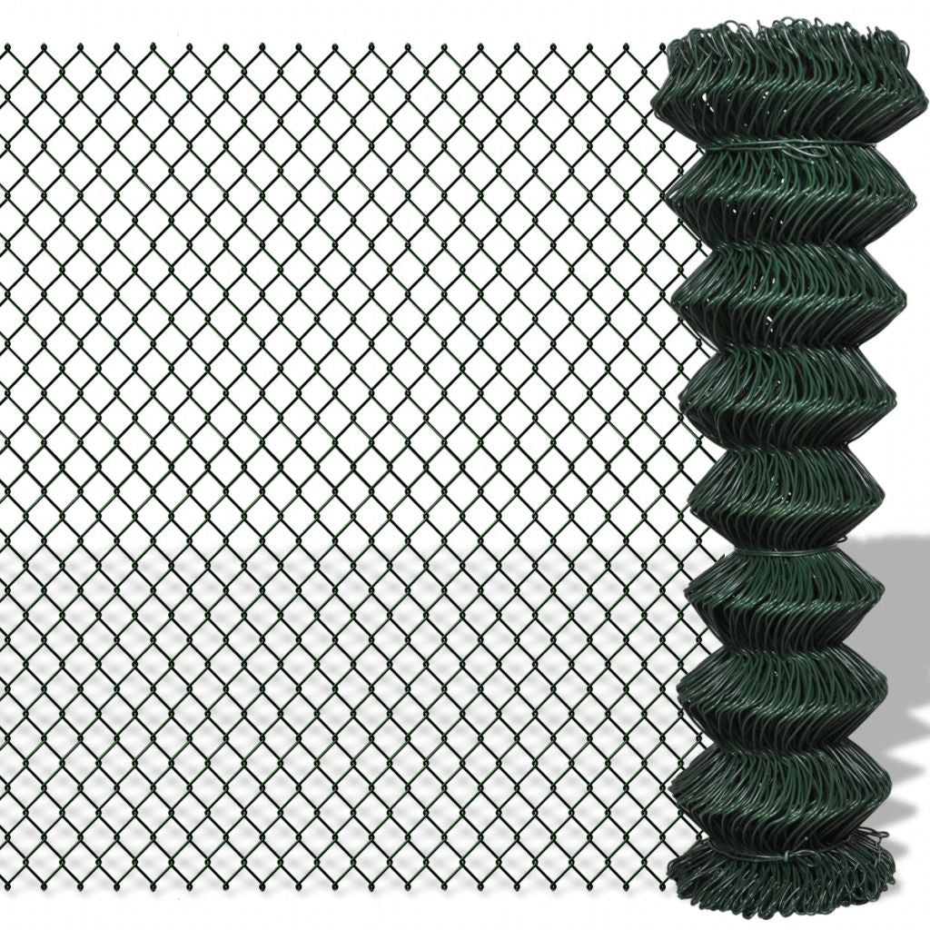 Galvaniserat stålnätstaket 1,25 x 25 m grönt