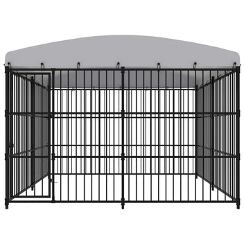 Koiratarha 3x3m katoksella, musta