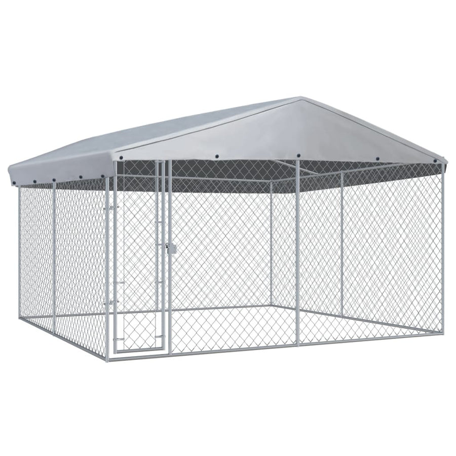 Hundkoja 3,8 x 3,8 m med tak