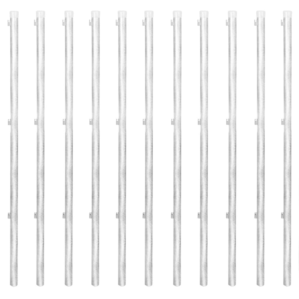 Verkkoaita tolpilla galvanoitu teräs 25x1,25 m hopea