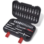 46-osainen 1/4" Hylsysarja Pikairroitus Räikkäsarjalla