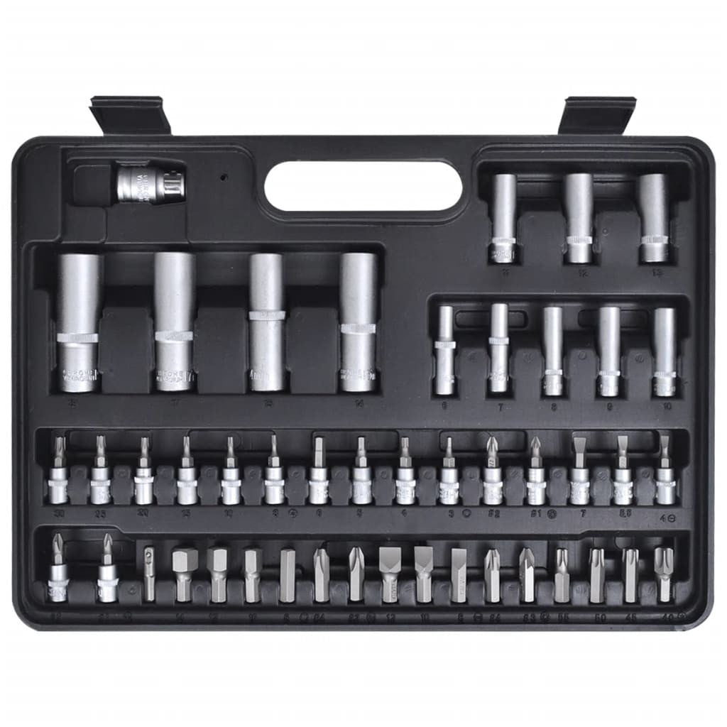 94-osainen 1/2" & 1/4" Hylsysarja Pikairroitus Räikkäsarjalla