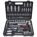 94-osainen 1/2" & 1/4" Hylsysarja Pikairroitus Räikkäsarjalla