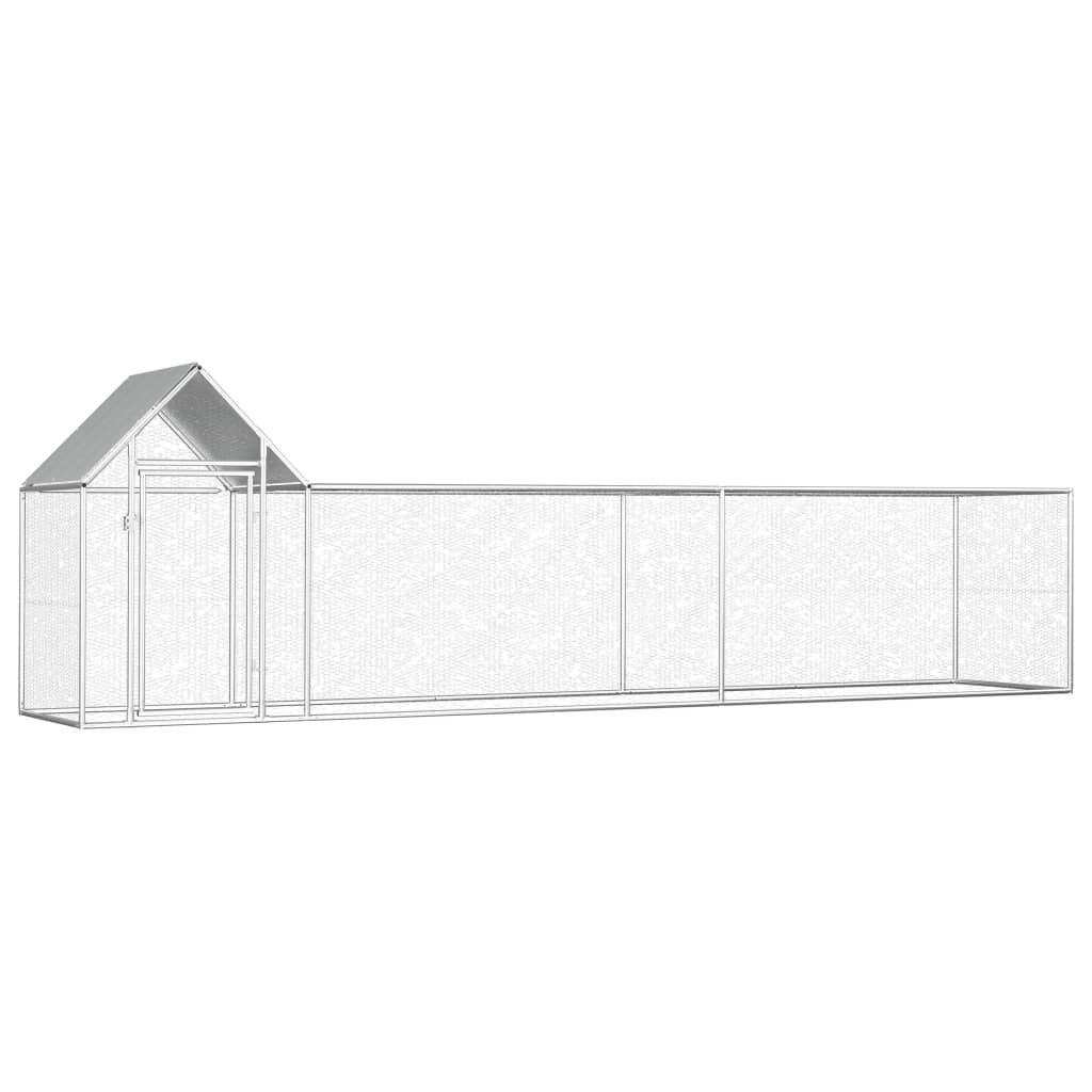 Hönshus 5x1x1,5 m galvaniserat stål