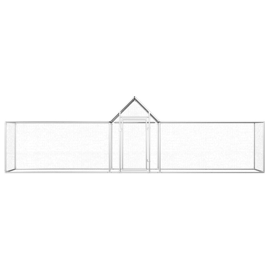 Kanahäkki 5x1x1,5 m galvanoitu teräs