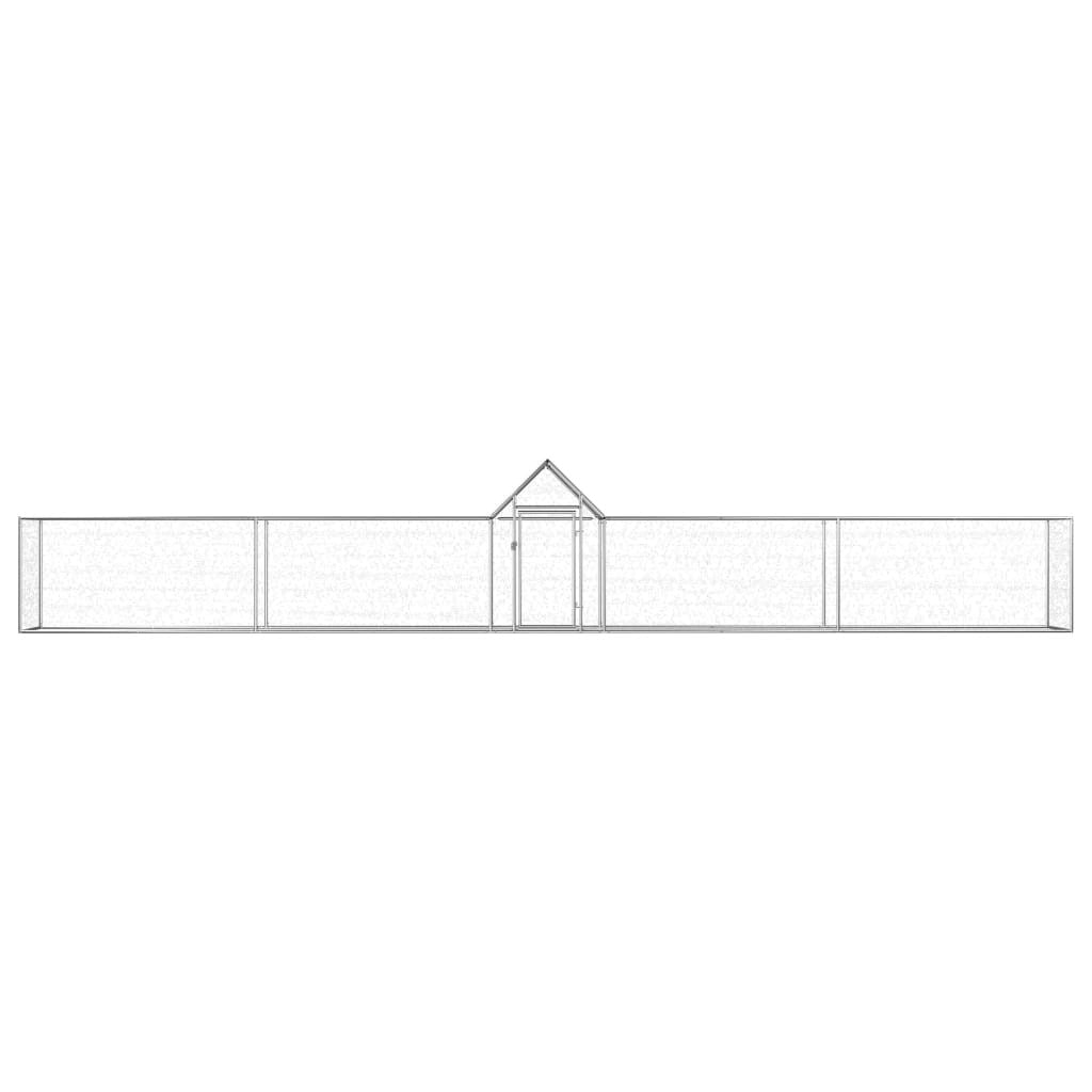 Hönshus 9x1x1,5 m galvaniserat stål