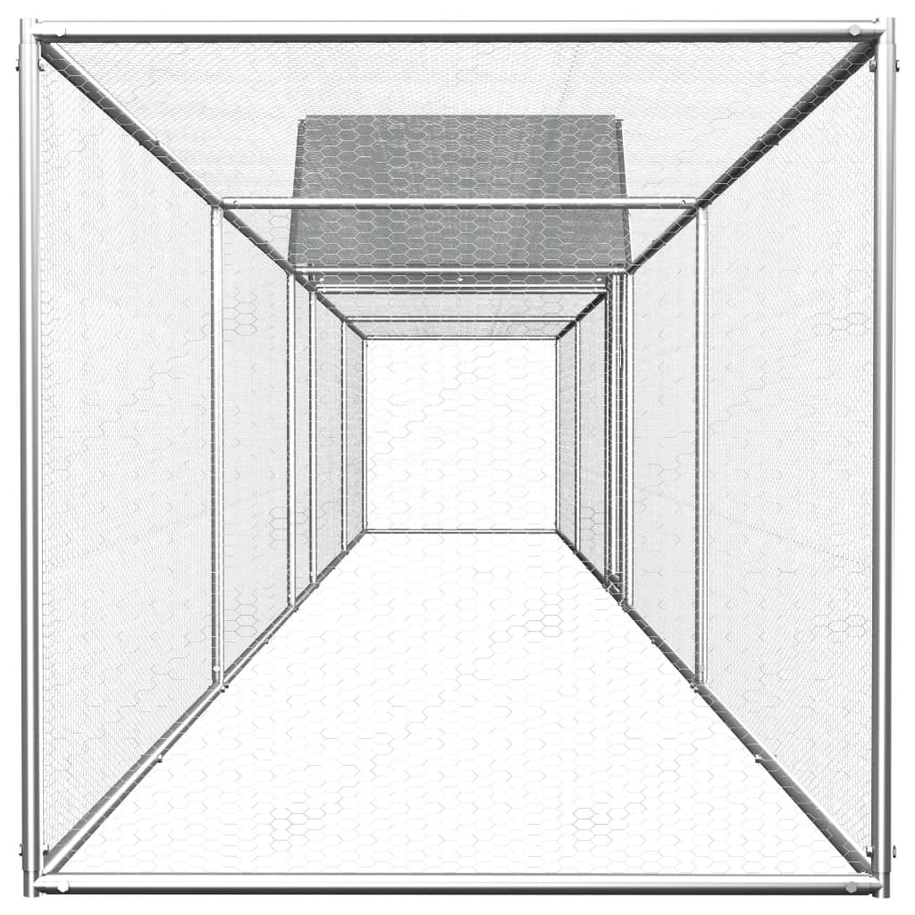 Hönshus 9x1x1,5 m galvaniserat stål