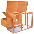 Kanojen ulkohäkki 1 munalaatikolla puu