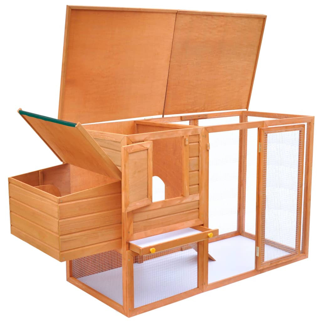 Kanojen ulkohäkki 1 munalaatikolla puu