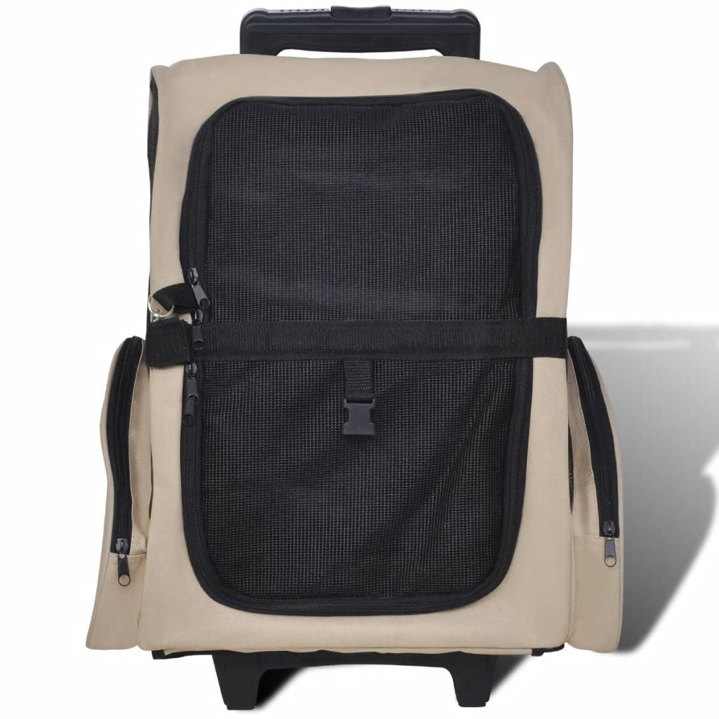 Taitettava lemmikkikärry monikäyttöinen beige